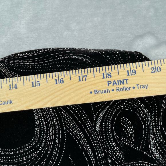 Notations Top Womens 3X Black Velour Velvet Silver Glitter Faux Wrap Buckle - Picture 9 of 15